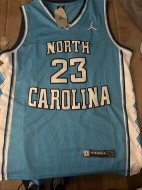 Jordan Carolina Blue #23 Basketball Jersey - White Trim